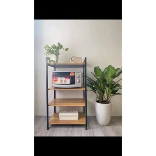 💥sale sốc 💥 Kệ để lò vi sóng 4 tầng gỗ MDF chất lượng cao khung sắt sơn tĩnh điện