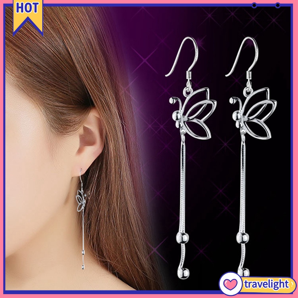 Hoa tai dáng dài hình bướm thanh lịch cho nữ
