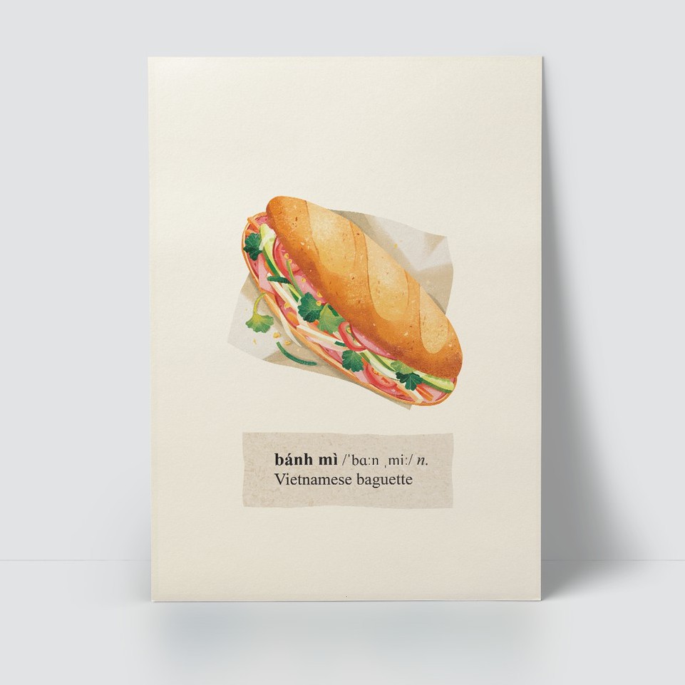 Poster tranh hình ảnh/món ăn Việt Nam