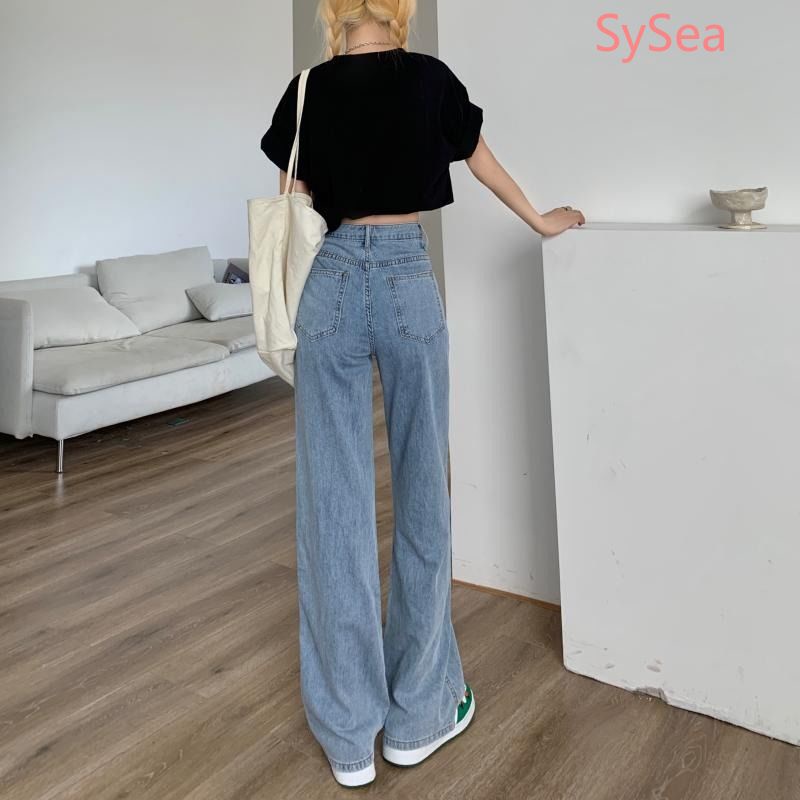 Quần Jean Lưng Cao Thời Trang Xuân Thu Hàn Quốc Cho Nữ
