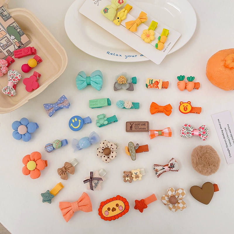 Set 5 / 10 Kẹp Tóc Nơ Xinh Xắn Dành Cho Bé Gái