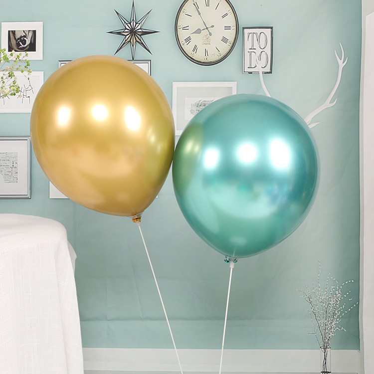 10pcs Metal Texture Balloon 10 inch Party Birthday Wedding Chromium plated Balloons