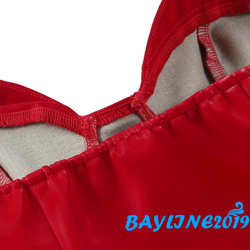 Áo ống da cổ chữ V khóa kéo quyến rũ cho nữ | BigBuy360 - bigbuy360.vn
