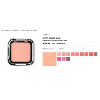 Phấn má KIKO Smart Colour Blush 01 Biscuit (Sale 69%)