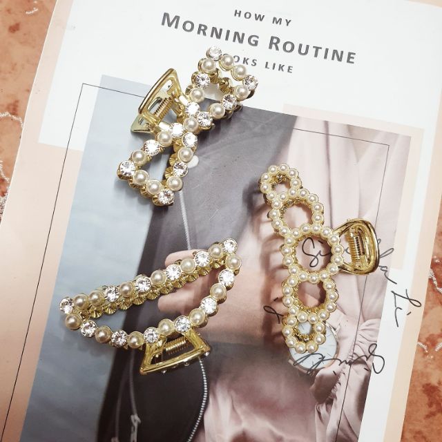 Cặp tóc đính hạt các loại