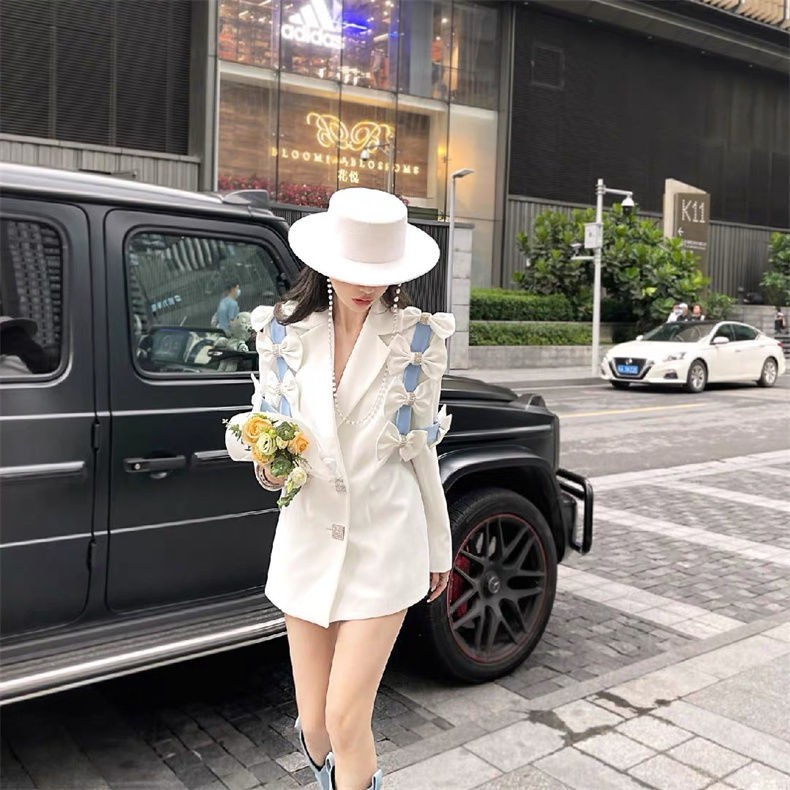 Áo khoác vest phong cách Pháp thiết kế mới dễ phối đồ thời trang mùa thu 2022 | BigBuy360 - bigbuy360.vn