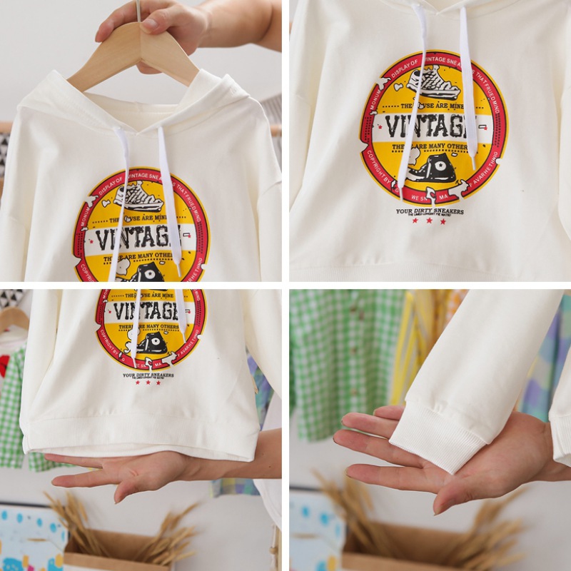 Áo hoodie in họa tiết đôi giày thời trang cho trẻ em