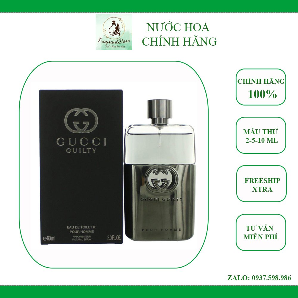 Nước Hoa Nam Gucci Guilty Pour Homme (mẫu thử)