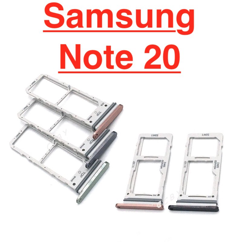 Khay đựng sim SAMSUNG Note 20 miếng khay chứa thẻ nhớ ổ bắt sim sóng linh phụ kiện điện thoại thay thế hư rớt