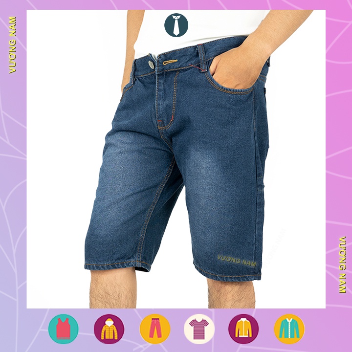 Quần short jean nam chất bò ngắn cao cấp rách xước VN57G