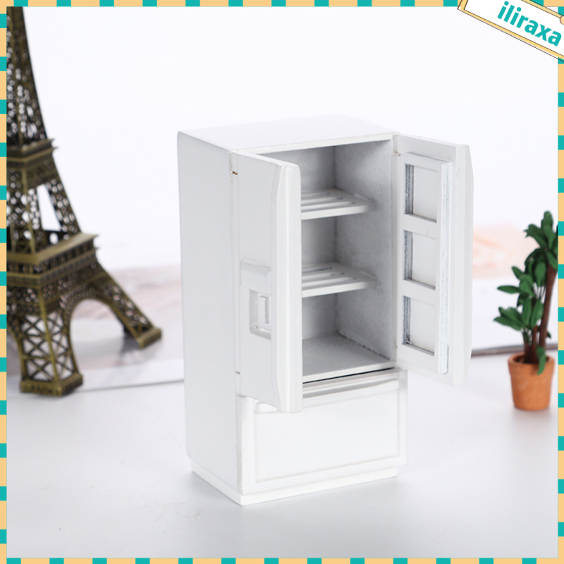 Tủ Lạnh Mini Trang Trí Nhà Búp Bê Tỉ Lệ 1 / 12