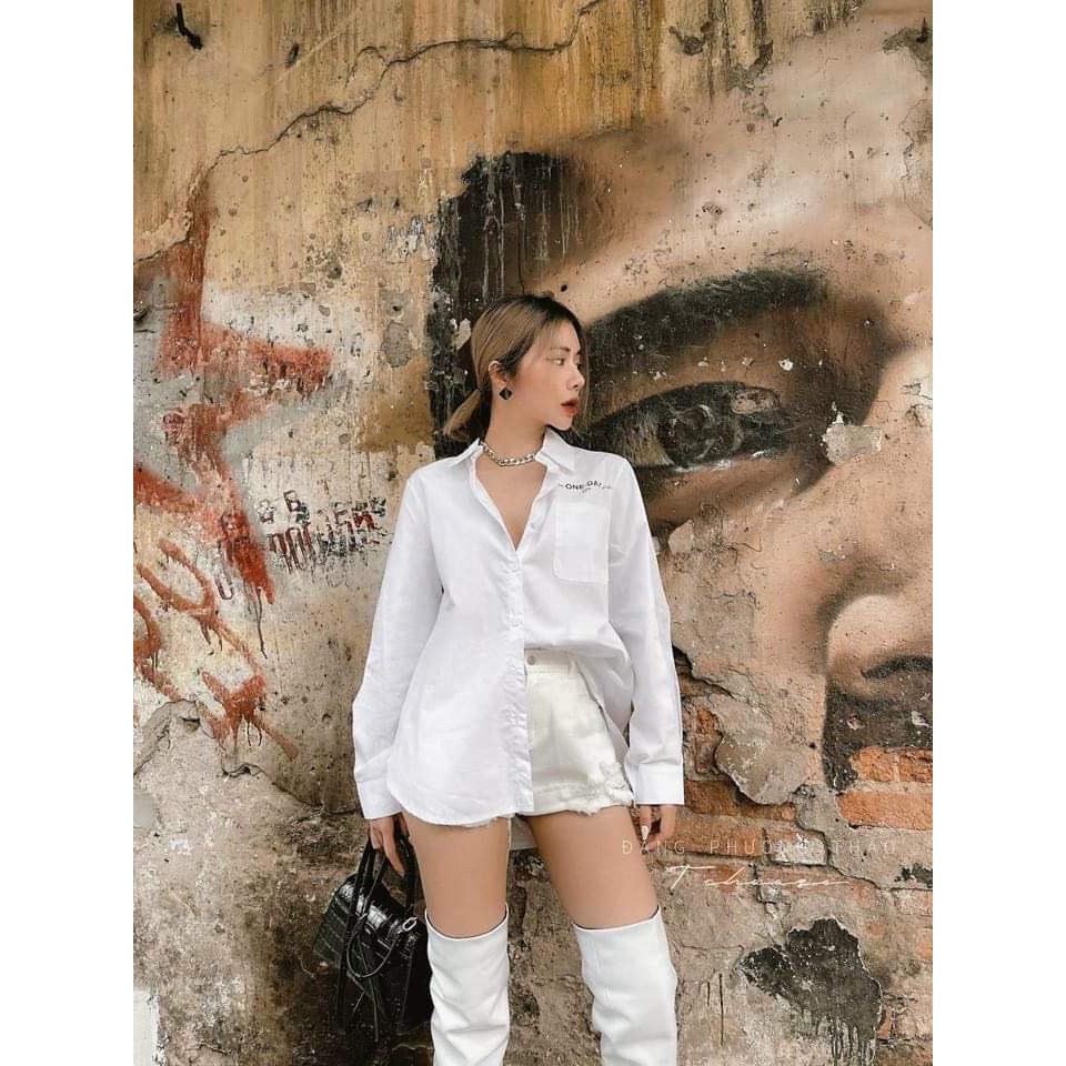 [Mã FAMAYWA giảm 10K đơn 50K] Quần đùi bò trắng đen DHO0321 | BigBuy360 - bigbuy360.vn