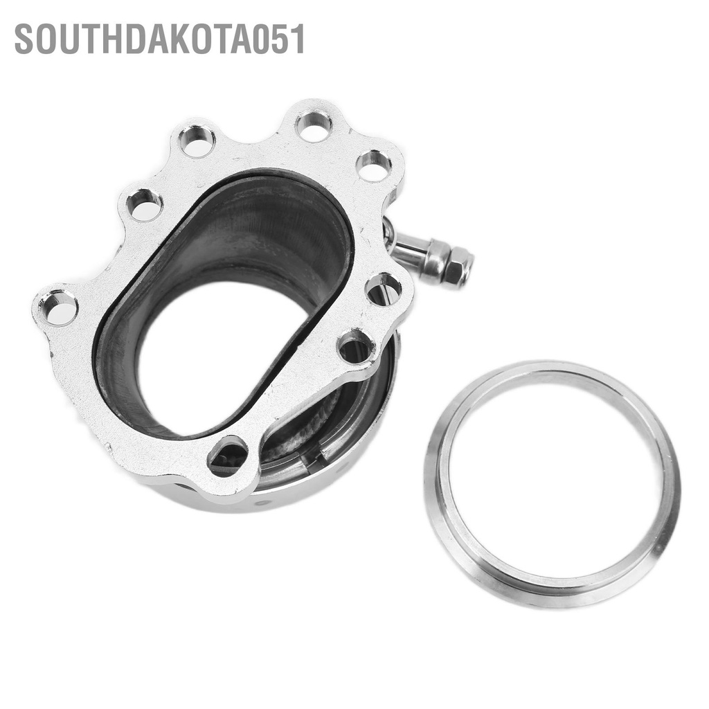 Southdakota051 8 Bolt Turbo Downpipe Flange Bộ chuyển đổi băng tần 2 5in V bằng thép không gỉ cho T25 T28 GT25 GT28