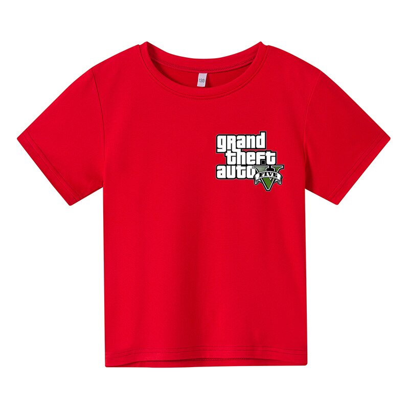 2021 Fashionable And Handsome Children's Short Sleeve Tops Grand Theft Auto Game GTA 5 Best-selling Girl Casual T-shirt Baby Boy