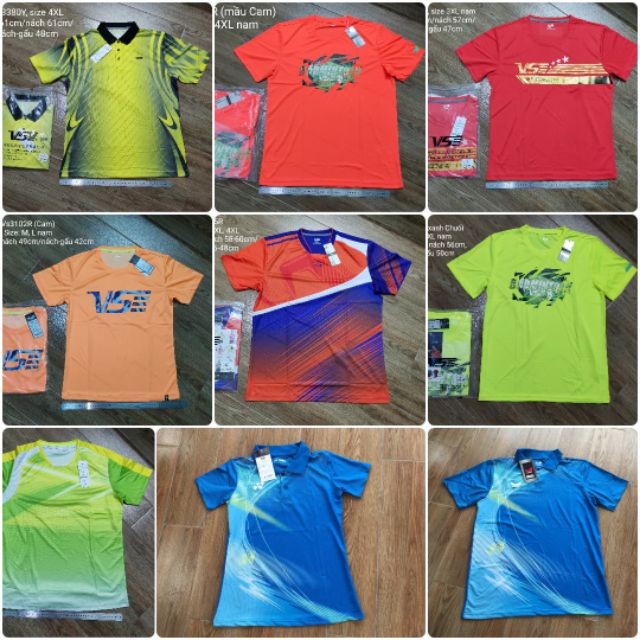 Áo thể thao nam size 3XL - 4XL