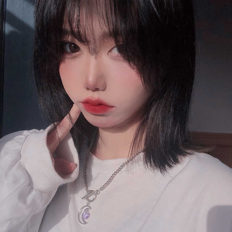 Love Crystal Necklace Fashion girl bundy moon