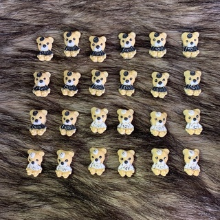 Gấu - hoa bột nails