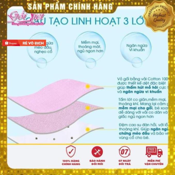 Hàng Công Ty  Combo 2 Gối cao su Babymoov Chính hãng chống bẹp đầu cho bé【SIÊU TRỢ GIÁ】BH 12 tháng 1 đổi 1. Gối cao cấp