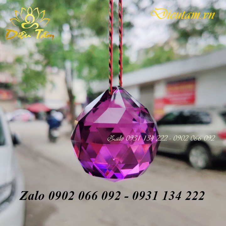 Quả cầu treo phong thủy màu tím