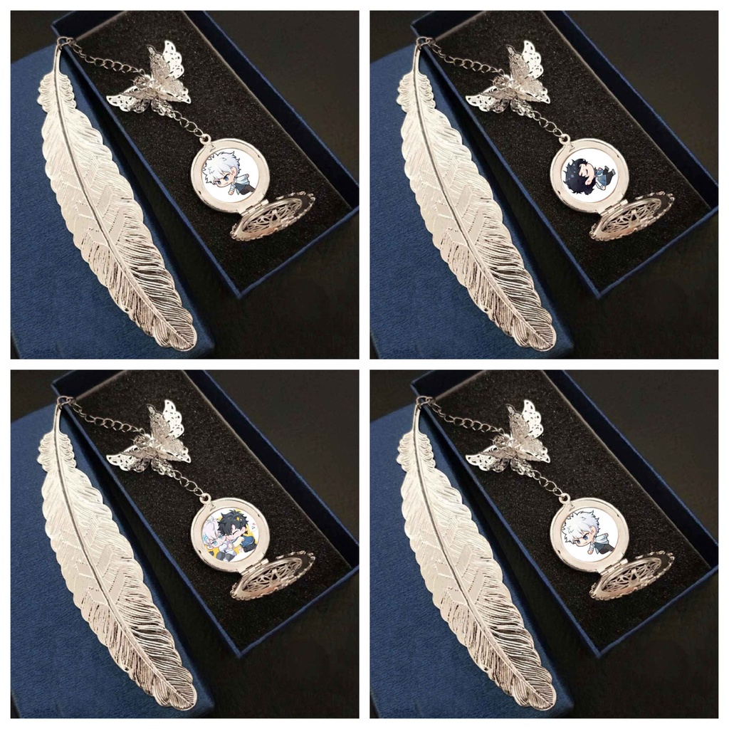 ( không kèm hộp ) Bookmark nhân vật Người đại diện thời gian anime chbi lông vũ gắn điệp lá kim loại mỏng
