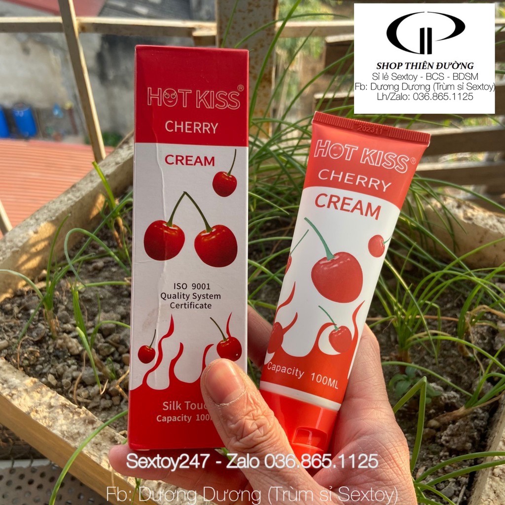 Gel Bôi Trơn Âm Đạo Hot Kiss Hương Chery 100ML Tăng Khoái Cảm