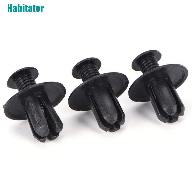 FENDER Set 50 Đinh Tán Nhựa Màu Đen 8mm Chuyên Dụng Cho Xe Hơi