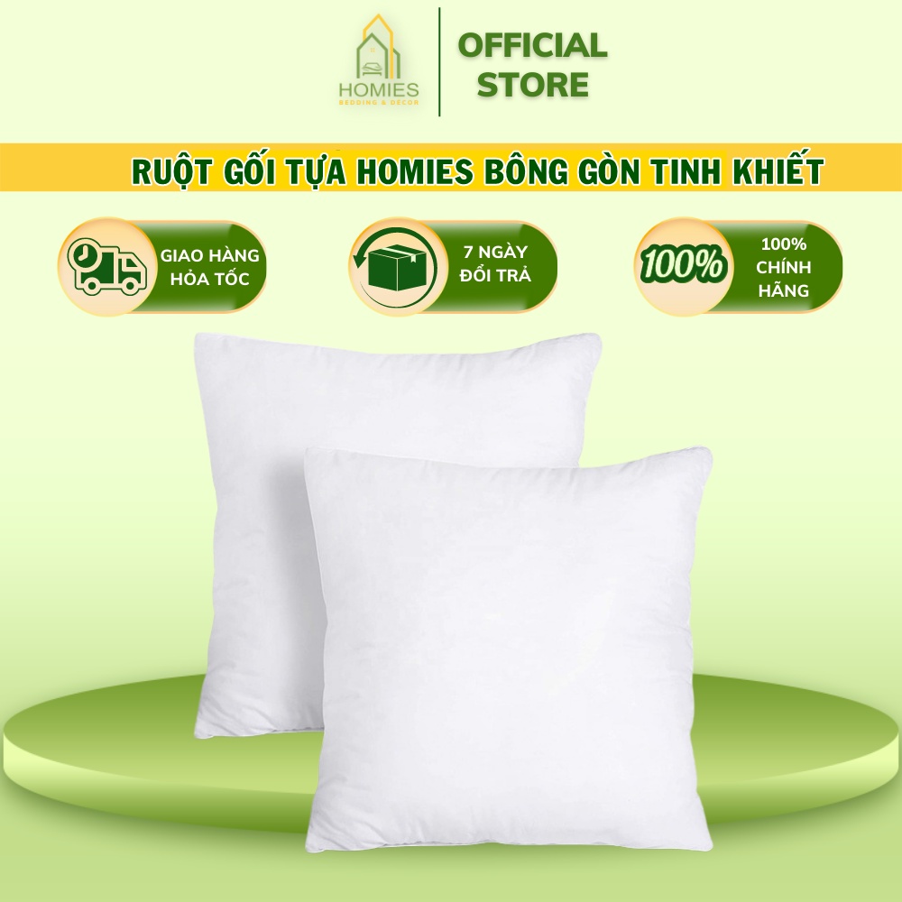 Ruột Gối Tựa Vuông HOMIES Trang Trí Sofa - Kích Thước 50cm x 50cm