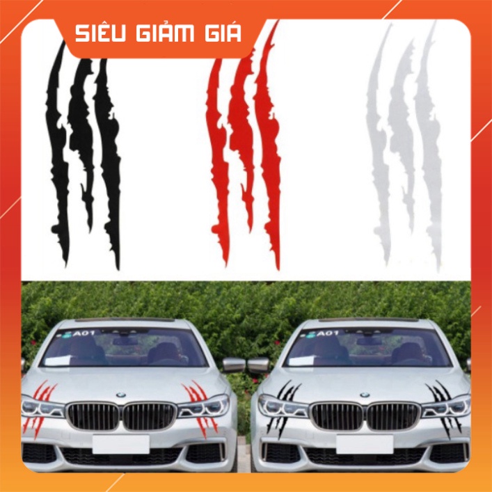 Tem Decal Mí Mắt hình vết Xước 3 miếng Trang Trí Ô Tô Cao Cấp🍁lạ mắt🍁 - phụ kiện đồ chơi ô tô xe hơi EUNOIA