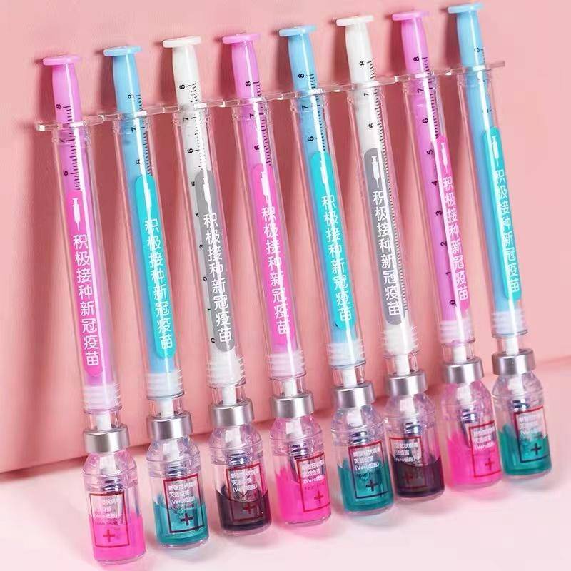 Bút Mực Gel Ngòi Bút 0.5mm Hình Ống Tiêm Dễ Thương