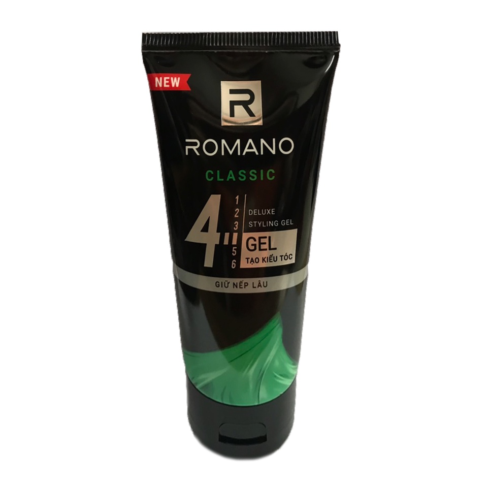 Gel Tạo kiểu tóc Romano  giữ nếp lâu làm mềm tóc 150g tặng dầu gội(hoặc sữa tắm)Romano 60g