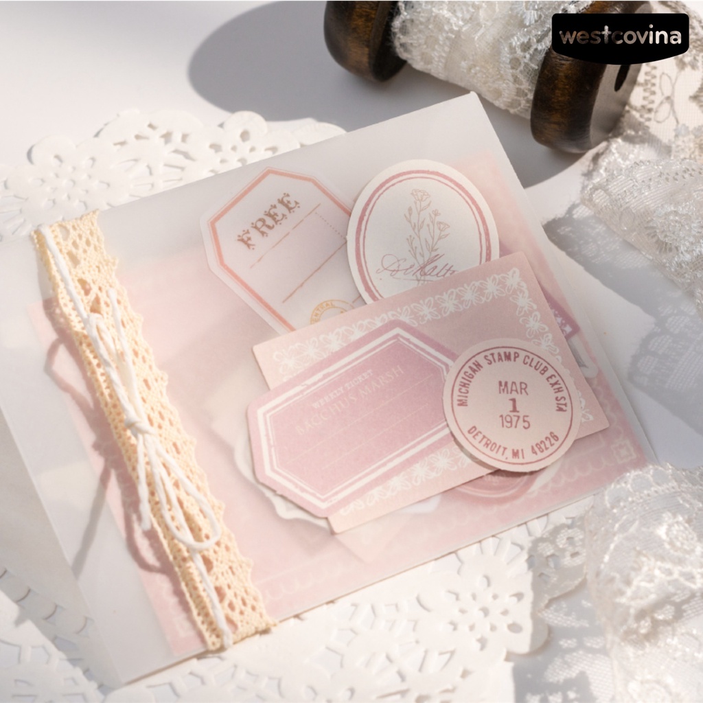 [Hot]✍1 Set Giấy Ren Làm Đồ Thủ Công Đa Năng Trang Trí DIY Phong Cách Retro