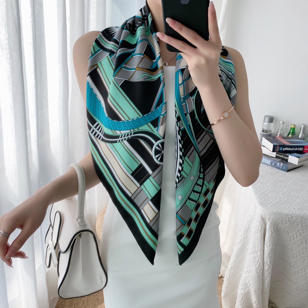 Khăn Choàng Vuông 90cm(35.4inch) Thoáng Khí WJ1007-21