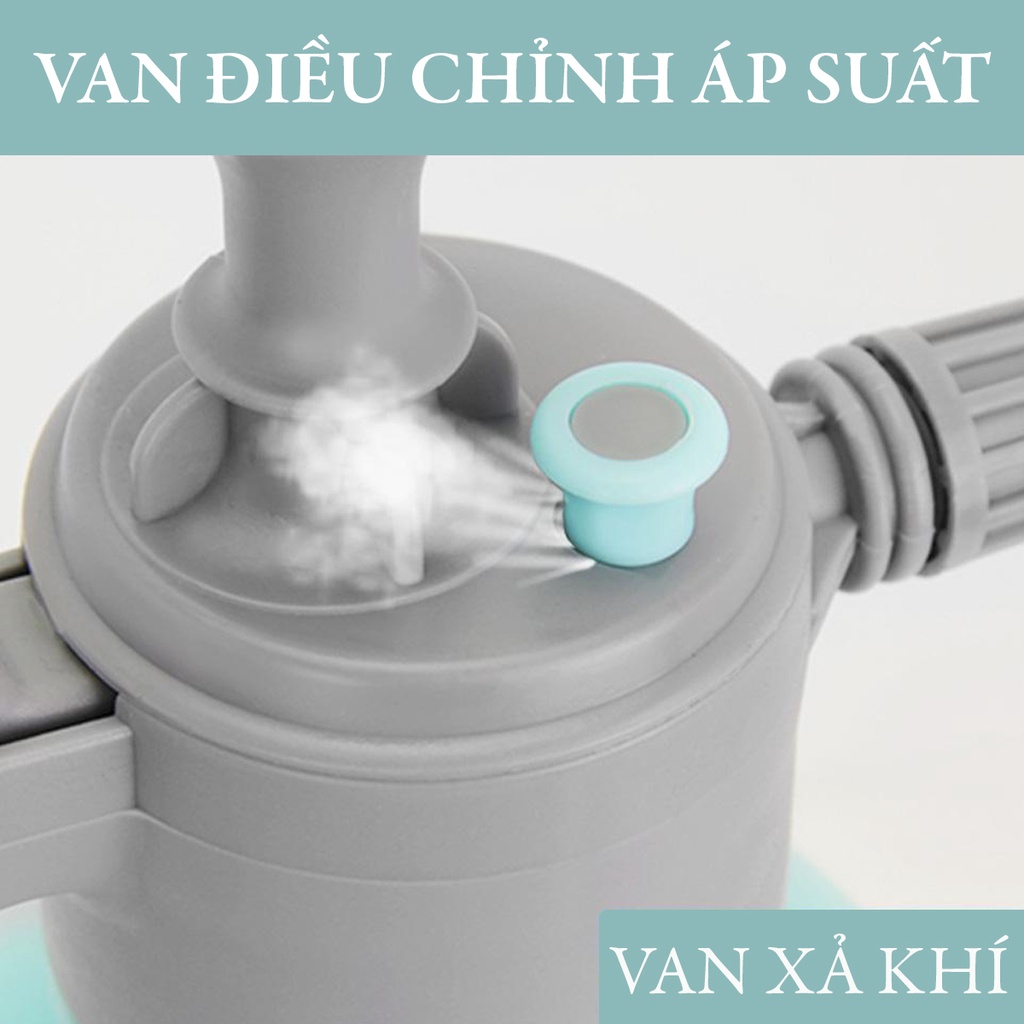 Bình xịt tưới cây MONROVIA 2 lít, phun sương tưới cây cảnh, vòi dài, tặng vòi ngắn, cần bán tự động, tiêu chuẩn Châu Âu