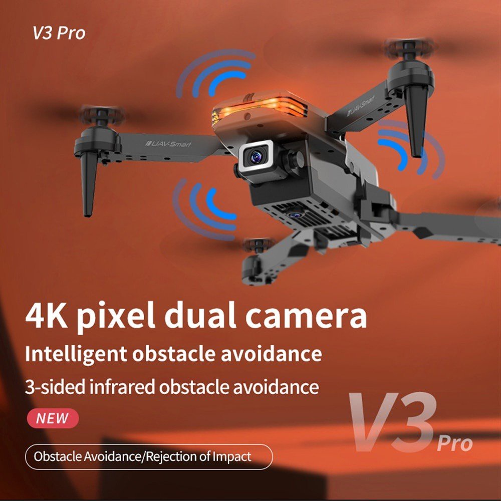 𝓣ặ𝓷𝓰 𝓑ộ 4 𝓒á𝓷𝓱 𝓢ơ 𝓒𝓾𝓪 Máy bay điều khiển từ xa V3 Pro mới 2022 có 2 camera flycam 4k mini, flycam giá rẻ, play cam