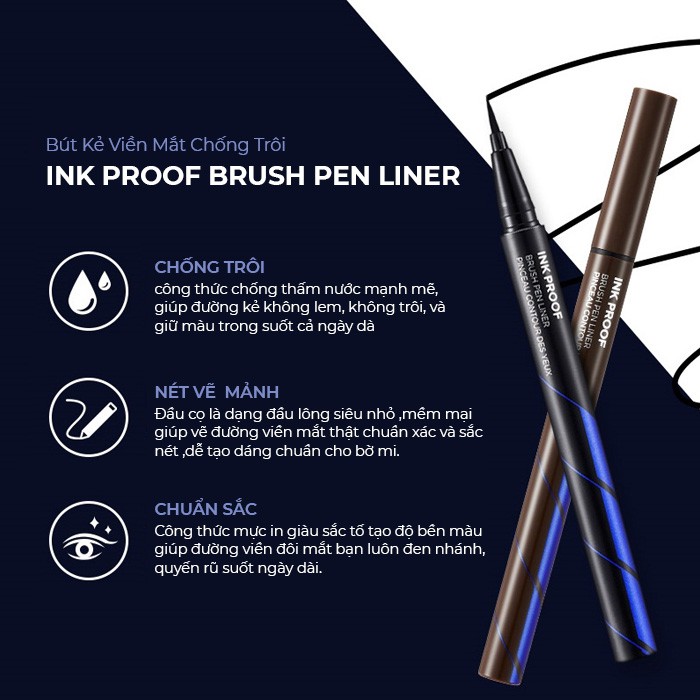 [Mã FMCGM50 - 8% đơn 250K] Bút Kẻ Viền Mắt Trang Điểm TheFaceShop Fmgt. Ink Proof Brush Pen Liner 02 Brown 0.6g | BigBuy360 - bigbuy360.vn