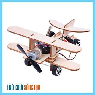 Bộ đồ chơi tự làm máy bay dạng tàu lượn bằng gỗ – DIY Wood Steam