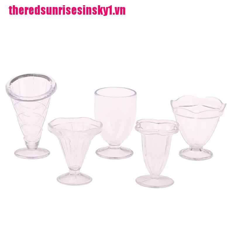 Set 12 Ly Kem / Đĩa / Muỗng / Cốc Mini Trang Trí Nhà Búp Bê