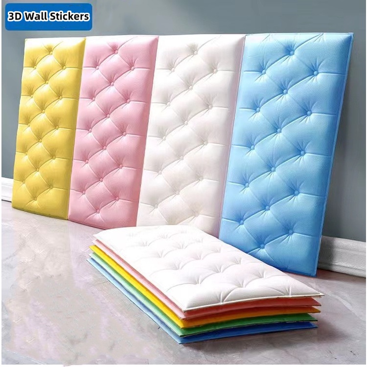 Miếng Dán Tường 3D Bằng Xốp Tự Dính Chống Nước Chống Va Chạm Trang Trí Nhà Cửa