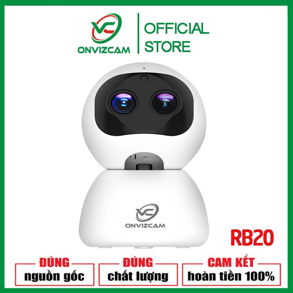 Camera ONVIZCAM RB20 - tích hợp 2 mắt camera Độ phân giải  full HD 1080P- Quay 355° - Zoom xa 10x