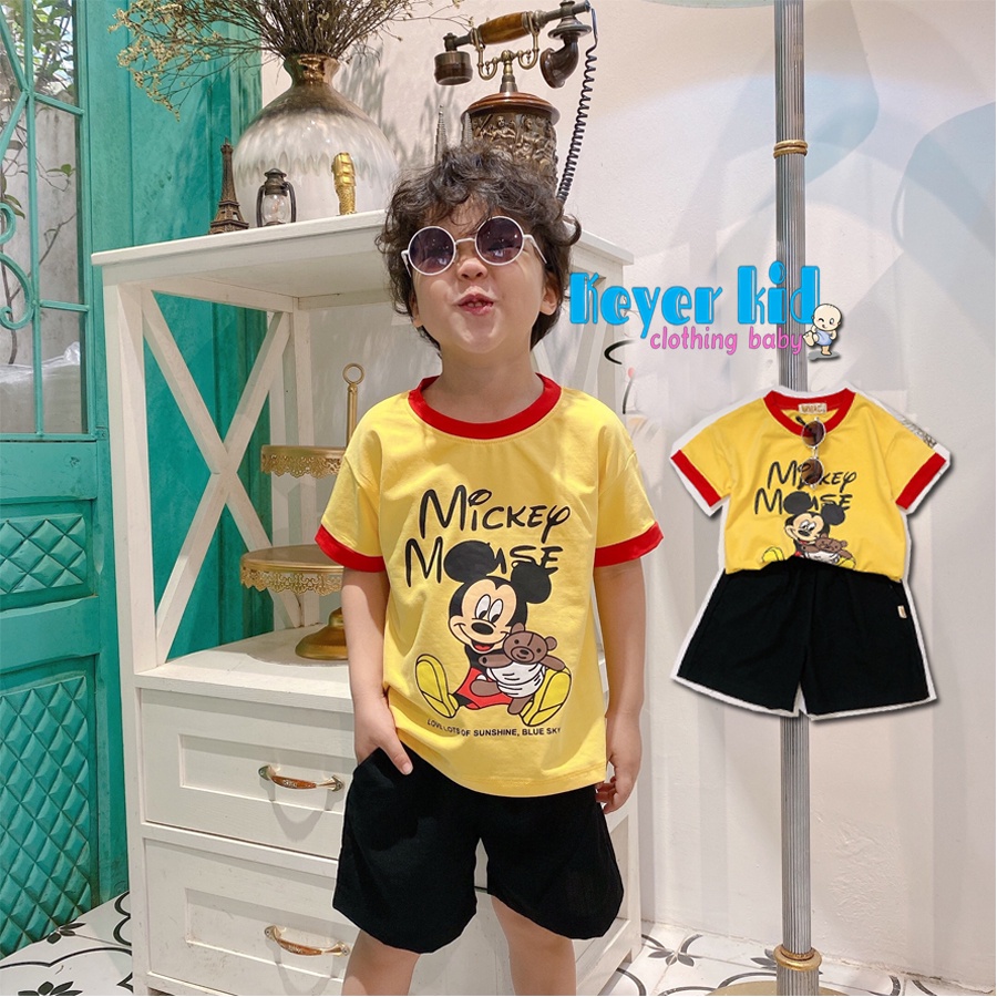 Sét Bộ Quần Áo Bé Trai/Gái Size nhí Mùa Hè Chất Cotton Hình Mickey in Đẹp KEYER KID VN Mã SZ98