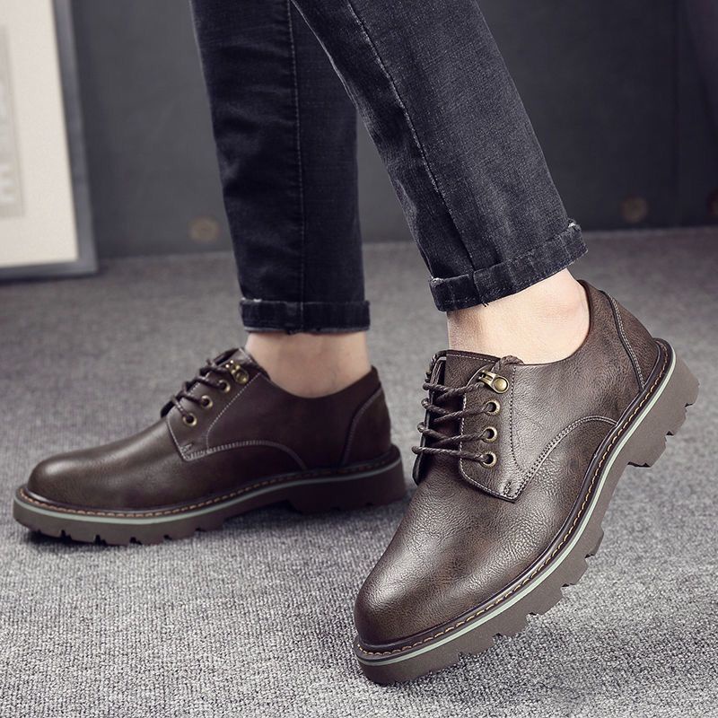 Giày Thể Thao Da Mềm Thoáng Khí Thoải Mái Thời Trang Thu Đông Cho Nam