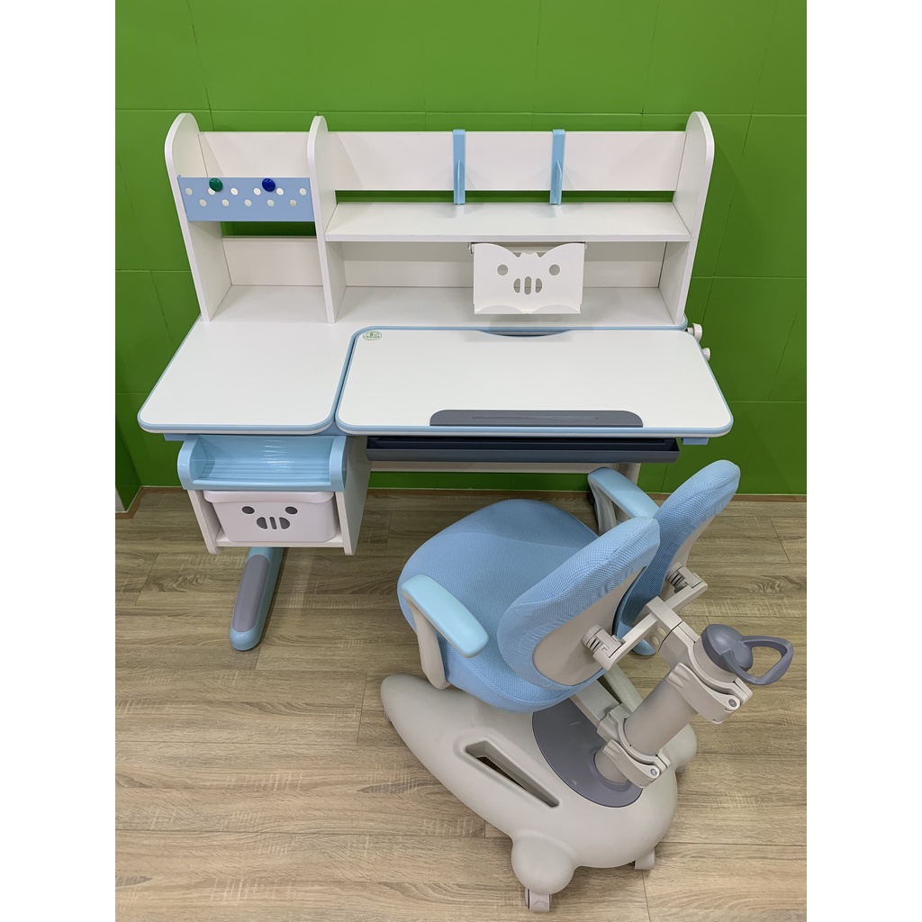 Bộ Bàn Ghế Chống Gù Chống Cận Học Sinh Cao Cấp HS-72 Xanh, Bé Trai