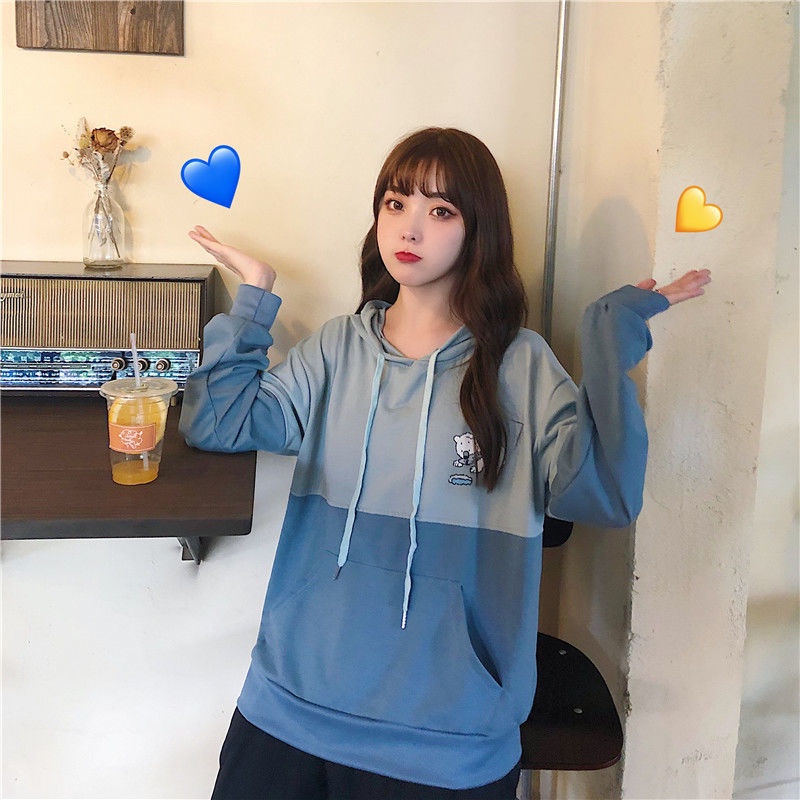 Áo Hoodie Tay Dài Form Rộng Kiểu Dáng Hợp Thời Trang Dễ Phối Đồ