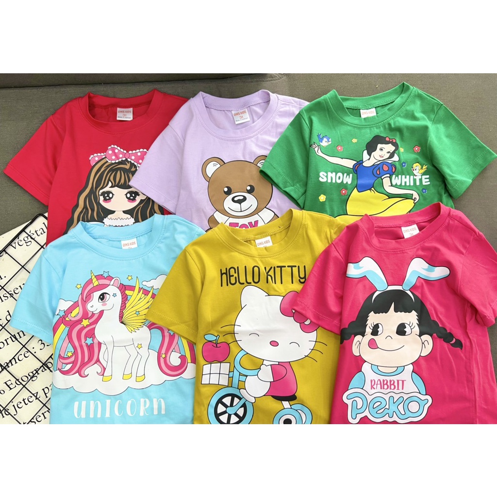 Đồ bộ bé gái 3-5 tuổi áo tay ngắn quần dài cotton Jennie kids J322