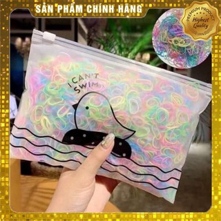 Túi chun buộc tóc trẻ em 7 màu túi zip