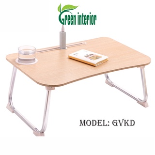 Mua Bàn học gấp gọn  bàn làm việc gấp gọn thông minh GreenFurni có khe cắm ipad  ngăn kéo màu gỗ GVK