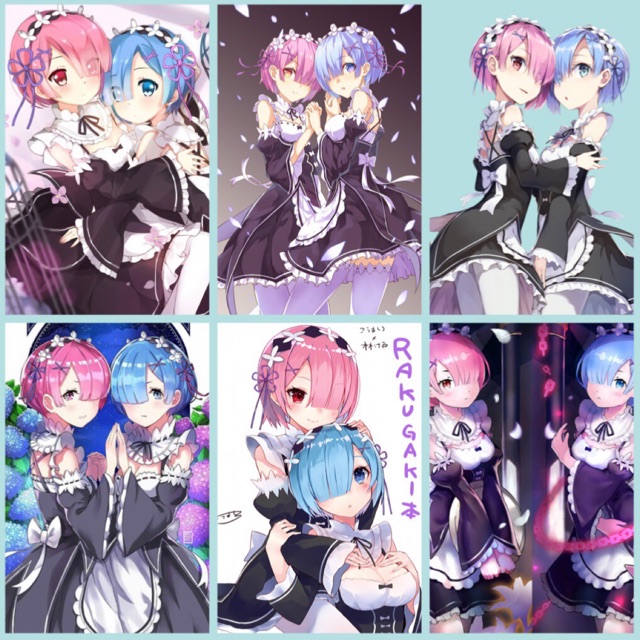 Poster Ram Rem 1-5 tấm khổ a4