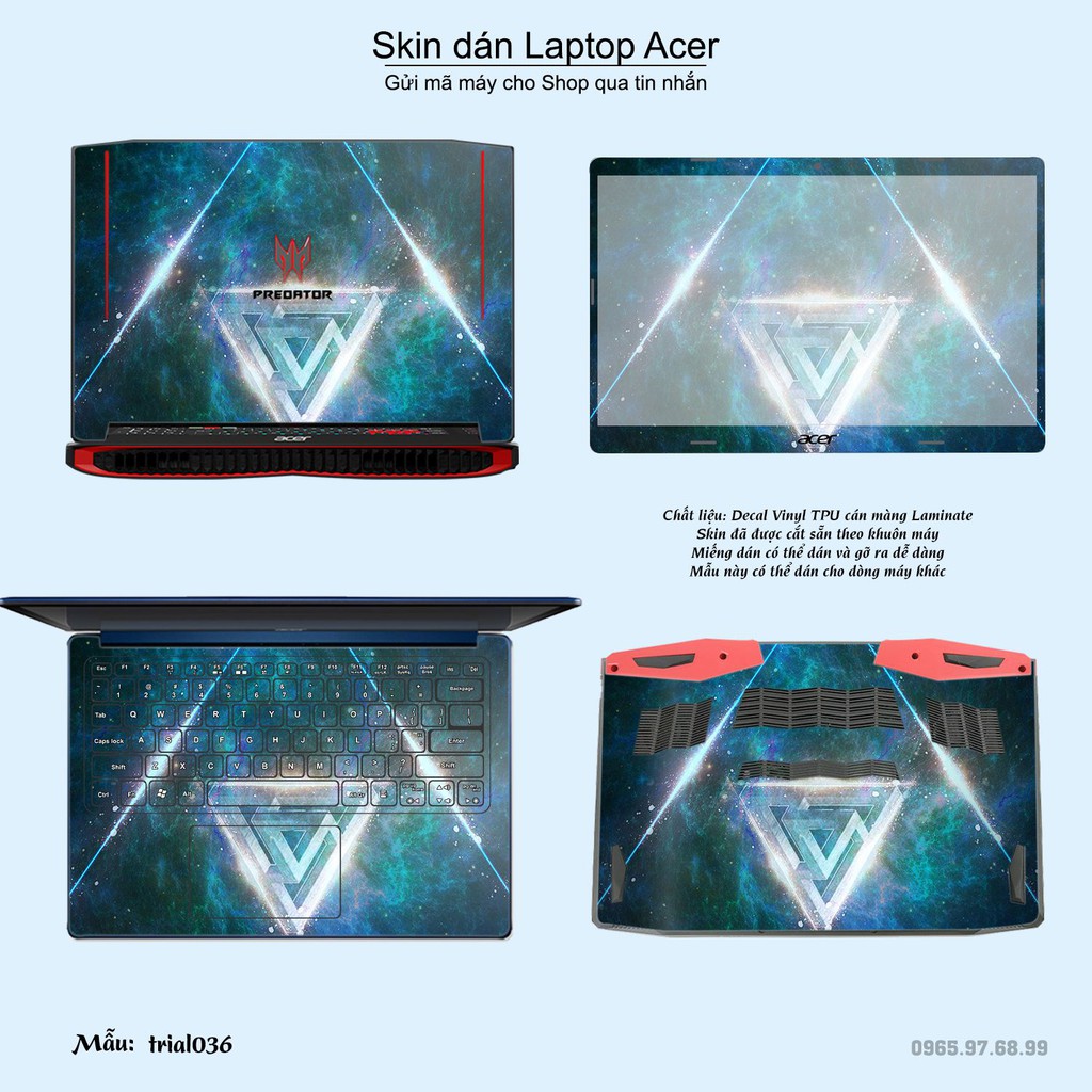 Skin dán Laptop Acer in hình Đa giác _nhiều mẫu 6 (inbox mã máy cho Shop)