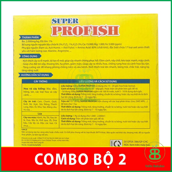 Đạm cá viên - Siêu humic đậm đặc - Super Profish - Nhập khẩu Chi Lê 2 GÓI