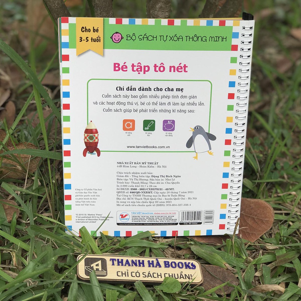 Bộ Sách Tự Xóa Thông Minh - Bé Tập Tô Nét (Tặng kèm bút) - Cho bé 3-5 tuổi
